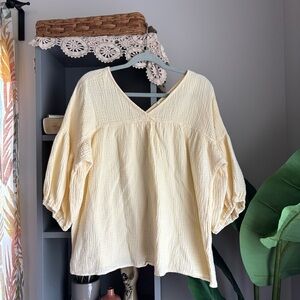 amazon 100% cotton gauzy blouse